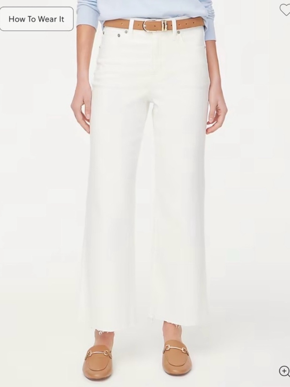 J. Crew Factory Wide-Leg Crop
Jean Seashell White size 26 White